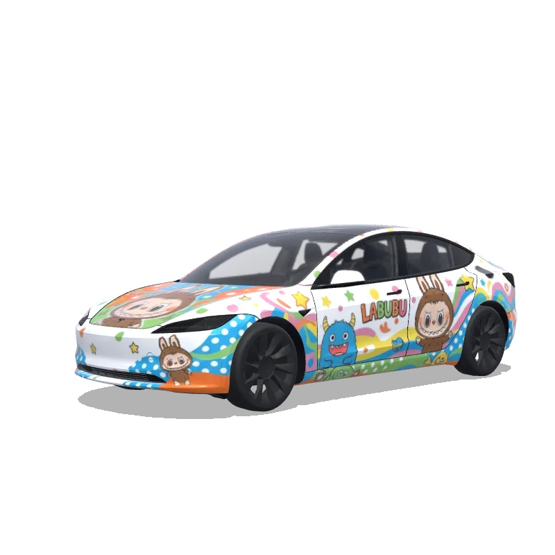 Tesla Model 3 (2024+ Standard/Premium) custom wrap design