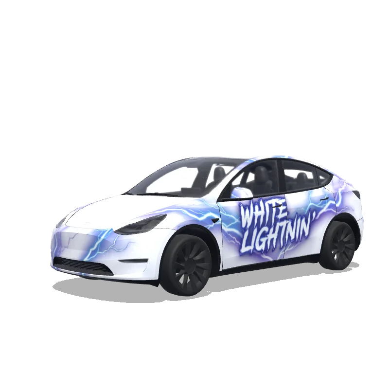 Tesla Model Y custom wrap design