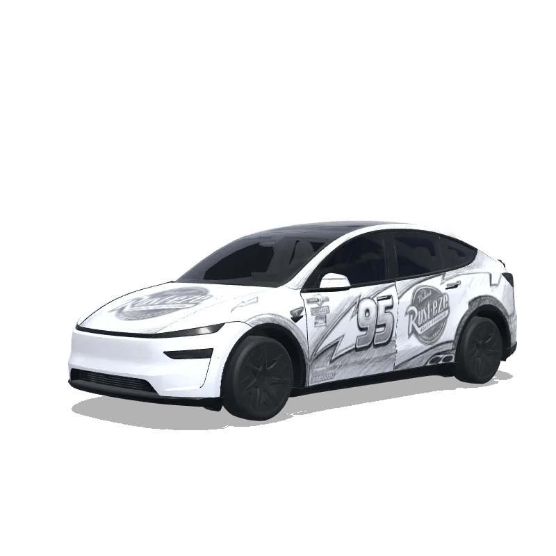 Tesla Model Y L custom wrap design