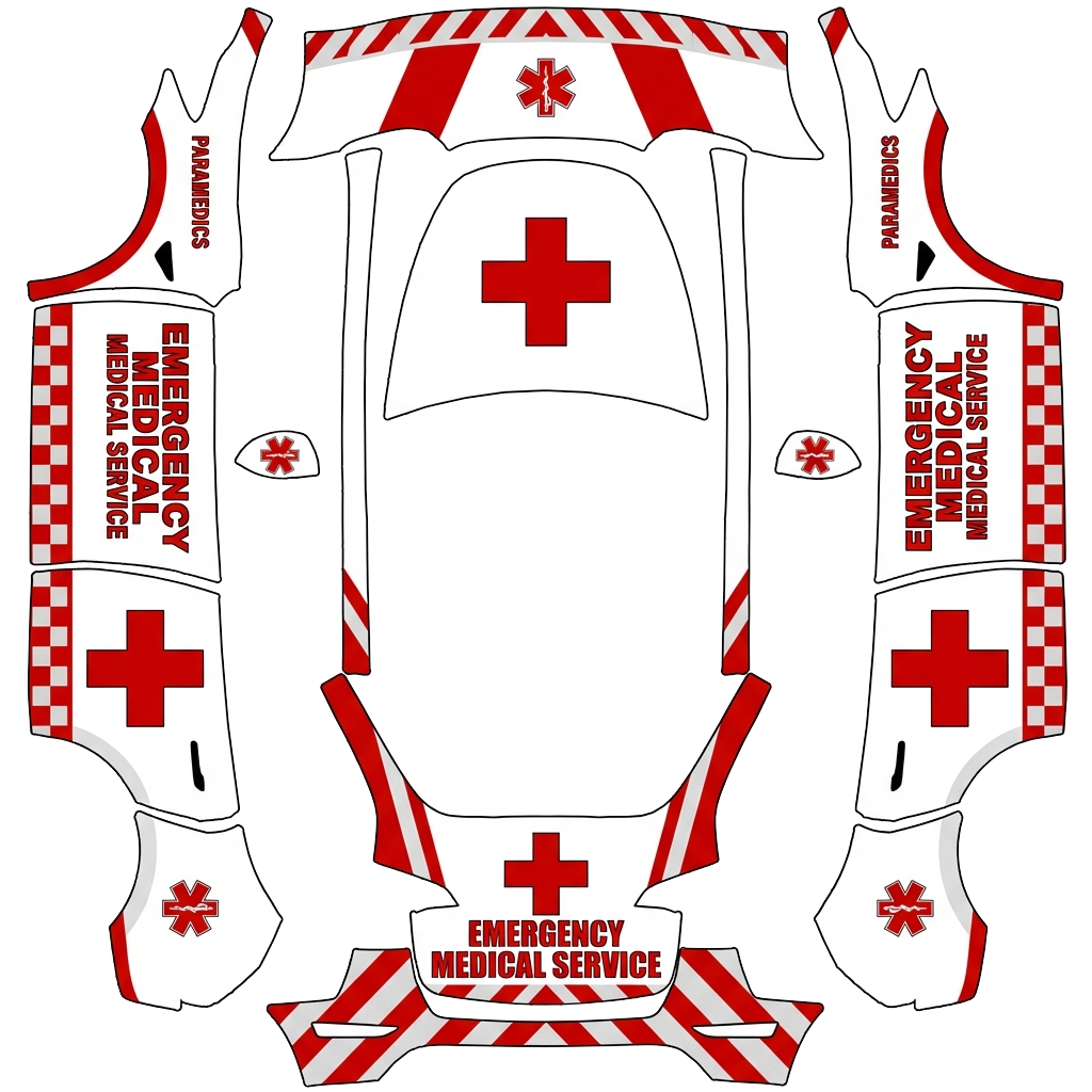 Model Y Wrap Design - flat wrap PNG for Model Y Paint Shop