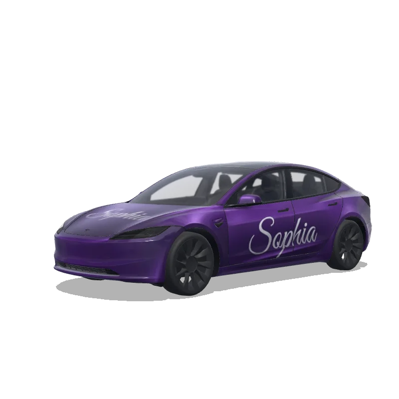 Tesla Model 3 (2024+ Standard/Premium) custom wrap design