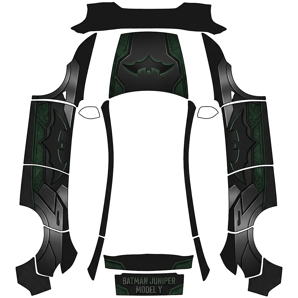 Model Y-folieringsdesign - flat wrap PNG for Model Y (2025+ Premium) Paint Shop