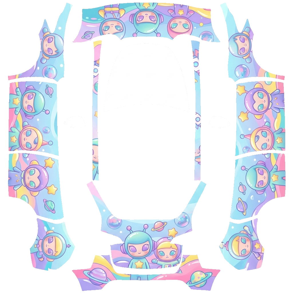 Model Y Wrap Design - flat wrap PNG for Model Y Paint Shop