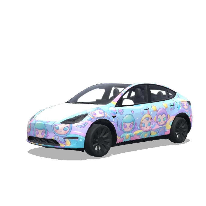 Tesla Model Y custom wrap design