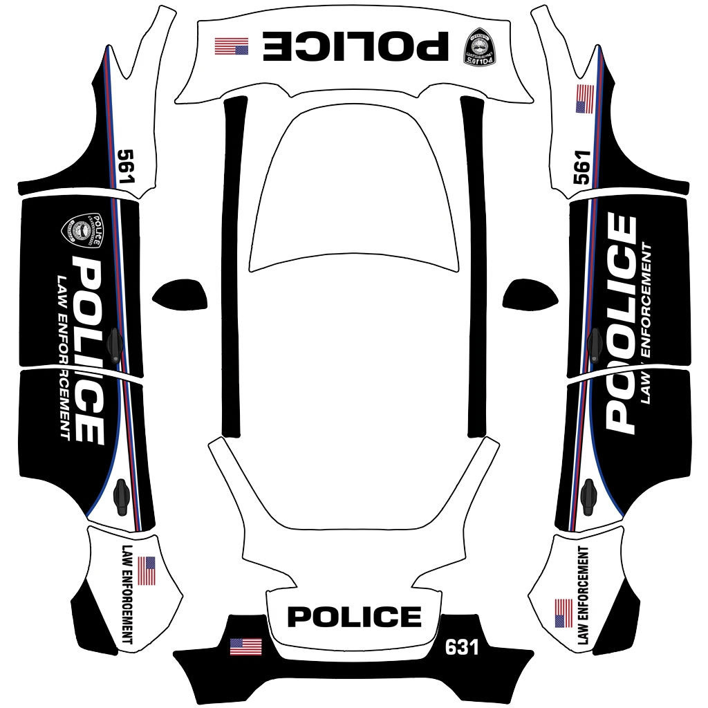 Model Y Wrap Design - flat wrap PNG for Model Y Paint Shop