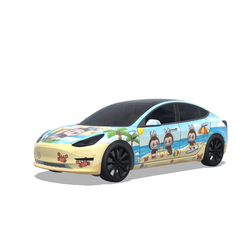 Tesla Model 3 custom wrap design