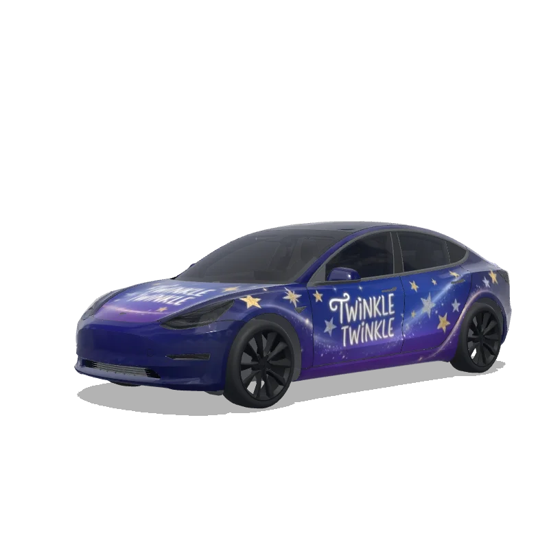 Tesla Model 3 custom wrap design