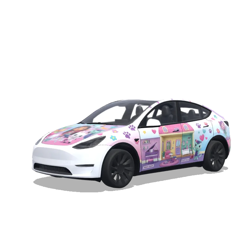 Tesla Model Y custom wrap design