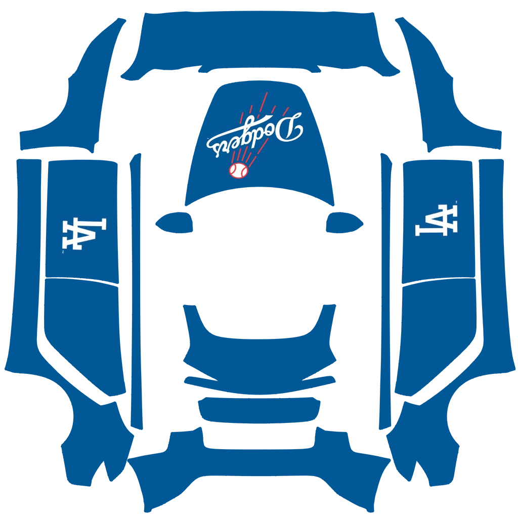 Los Angeles Dodgers - flat wrap PNG for Model 3 (2024+ Standard/Premium) Paint Shop