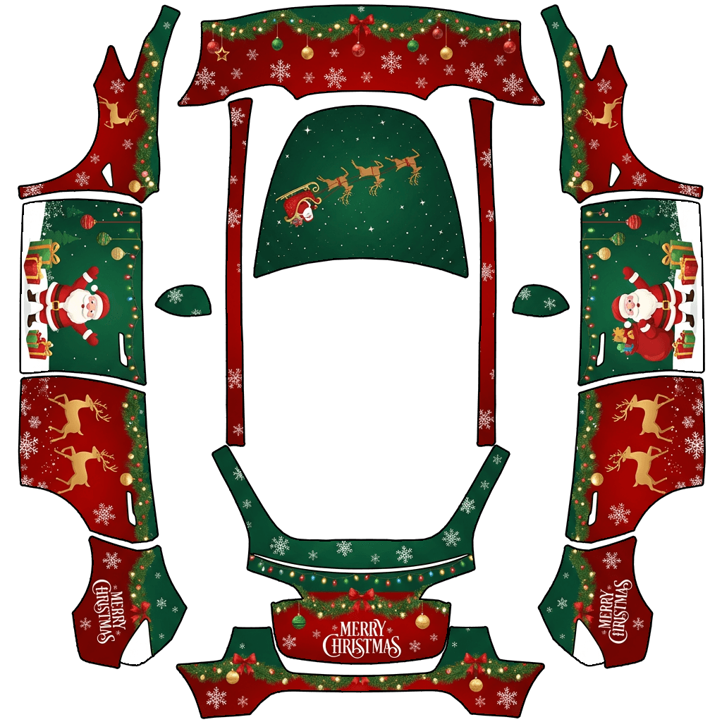 Model Y-folieringsdesign - flat wrap PNG for Model Y Paint Shop