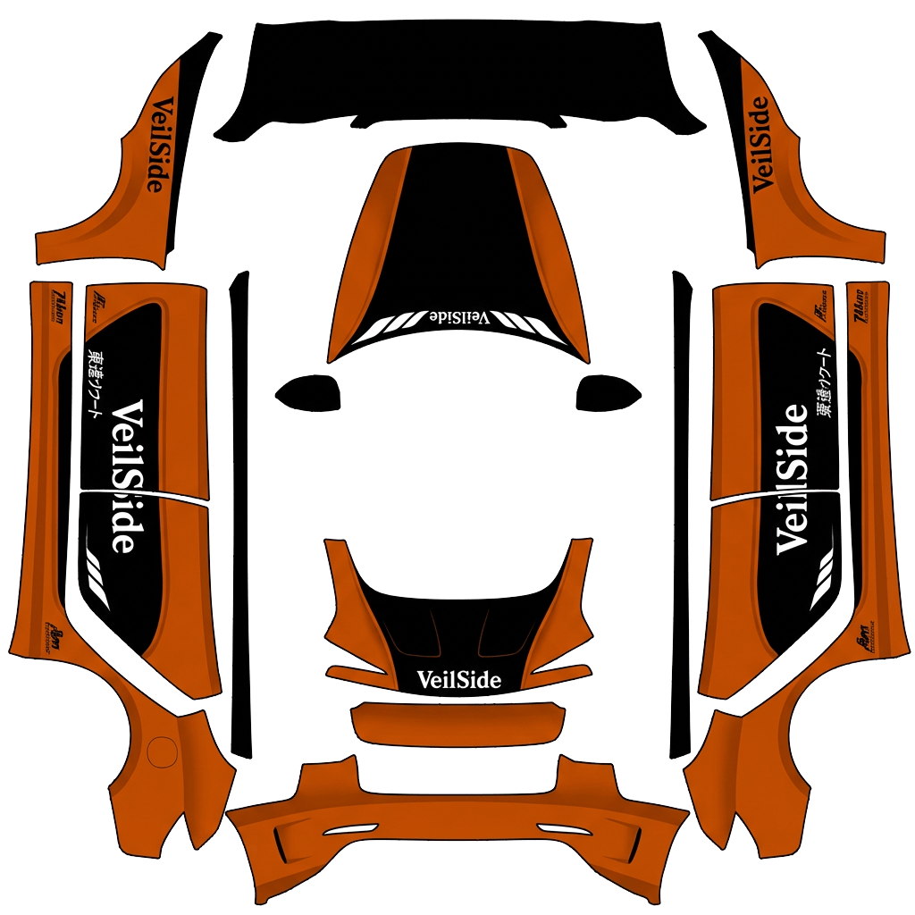 Model 3 Wrap Design - flat wrap PNG for Model 3 (2024+ Standard/Premium) Paint Shop
