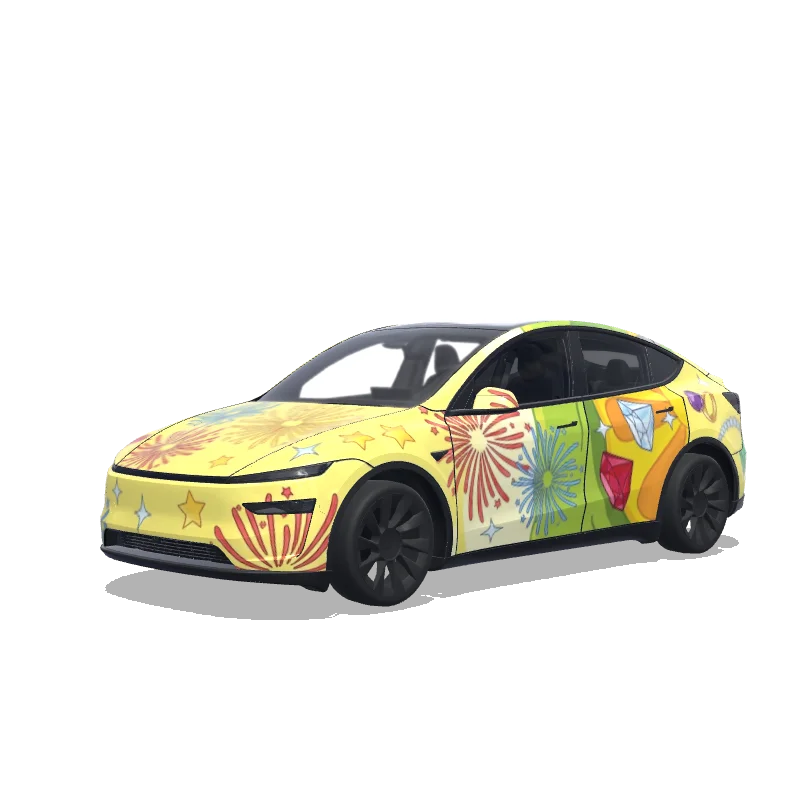 Tesla Model Y (2025+ Premium) custom wrap design