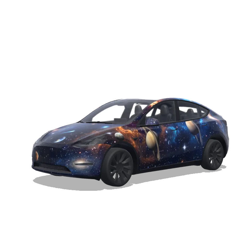 Tesla Model Y custom wrap design