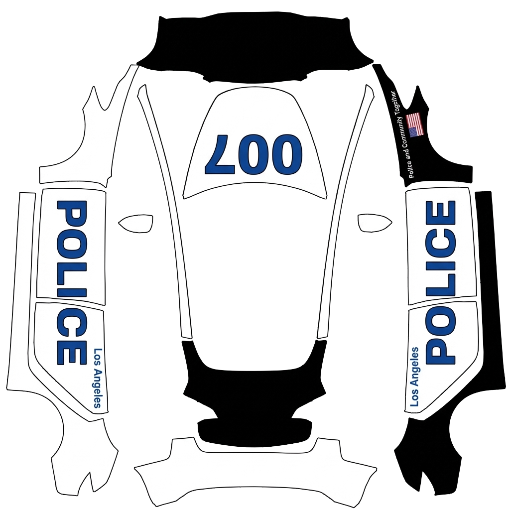 Model 3 Folierungsdesign - flat wrap PNG for Model 3 Paint Shop