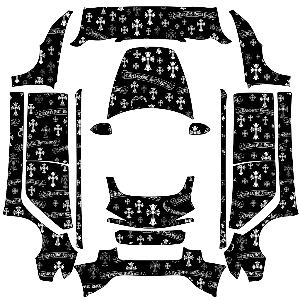 Model 3-folieringsdesign - flat wrap PNG for Model 3 (2024+ Standard/Premium) Paint Shop