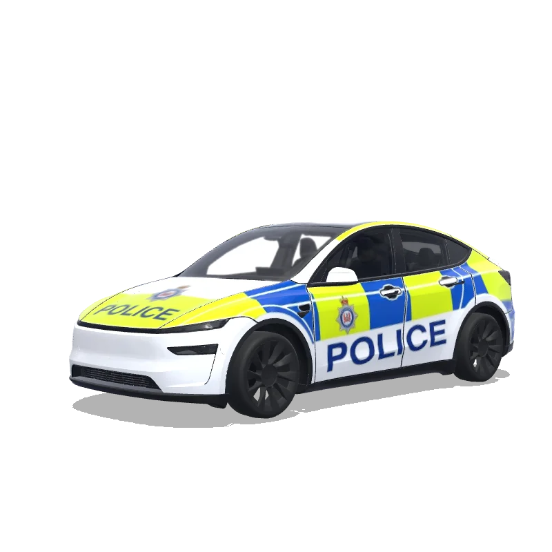 Police Model Y (2025+ Premium) wrap, 3D Paint Shop preview