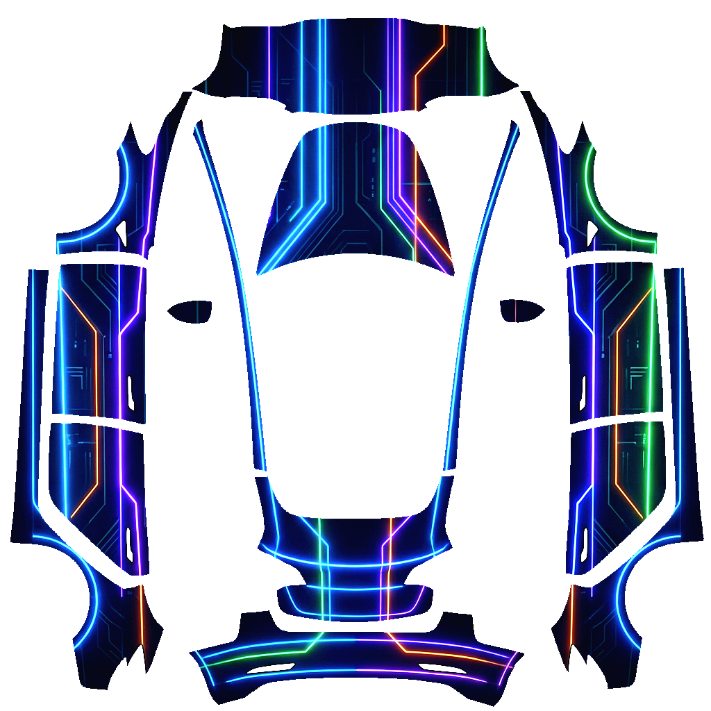 Trone - flat wrap PNG for Model 3 Paint Shop