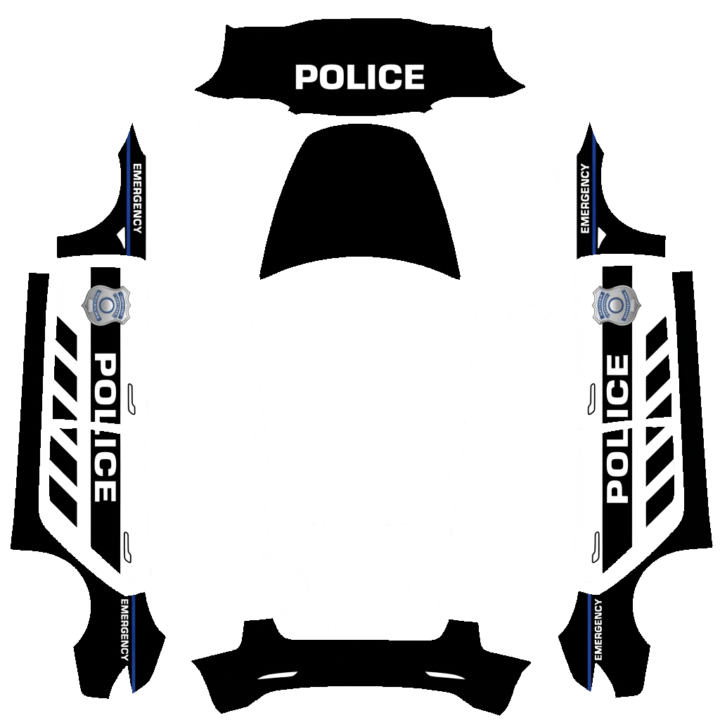 Model 3 改色设计 - flat wrap PNG for Model 3 Paint Shop