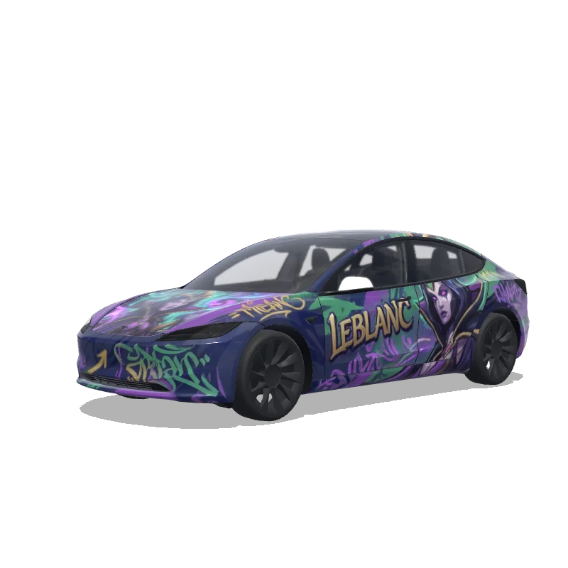 Tesla Model 3 (2024+ Standard/Premium) custom wrap design