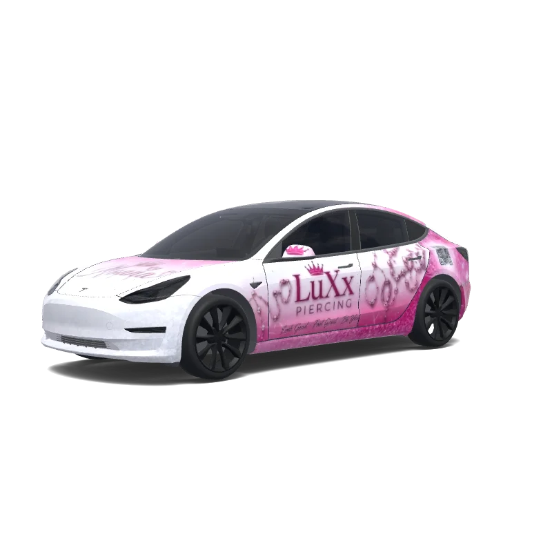 Tesla Model 3 anpassad wrap-design