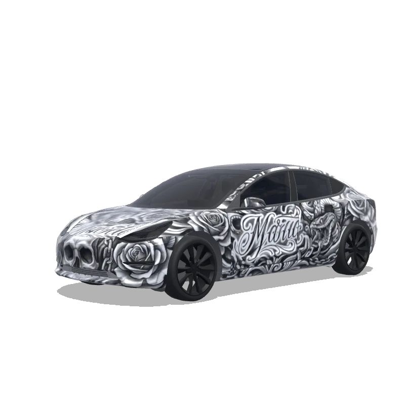 Tesla Model 3 custom wrap design