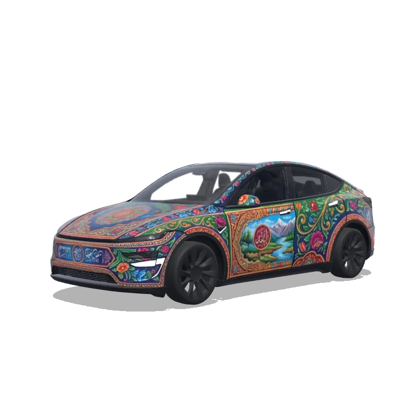 Tesla Model Y (2025+ Premium) custom wrap design