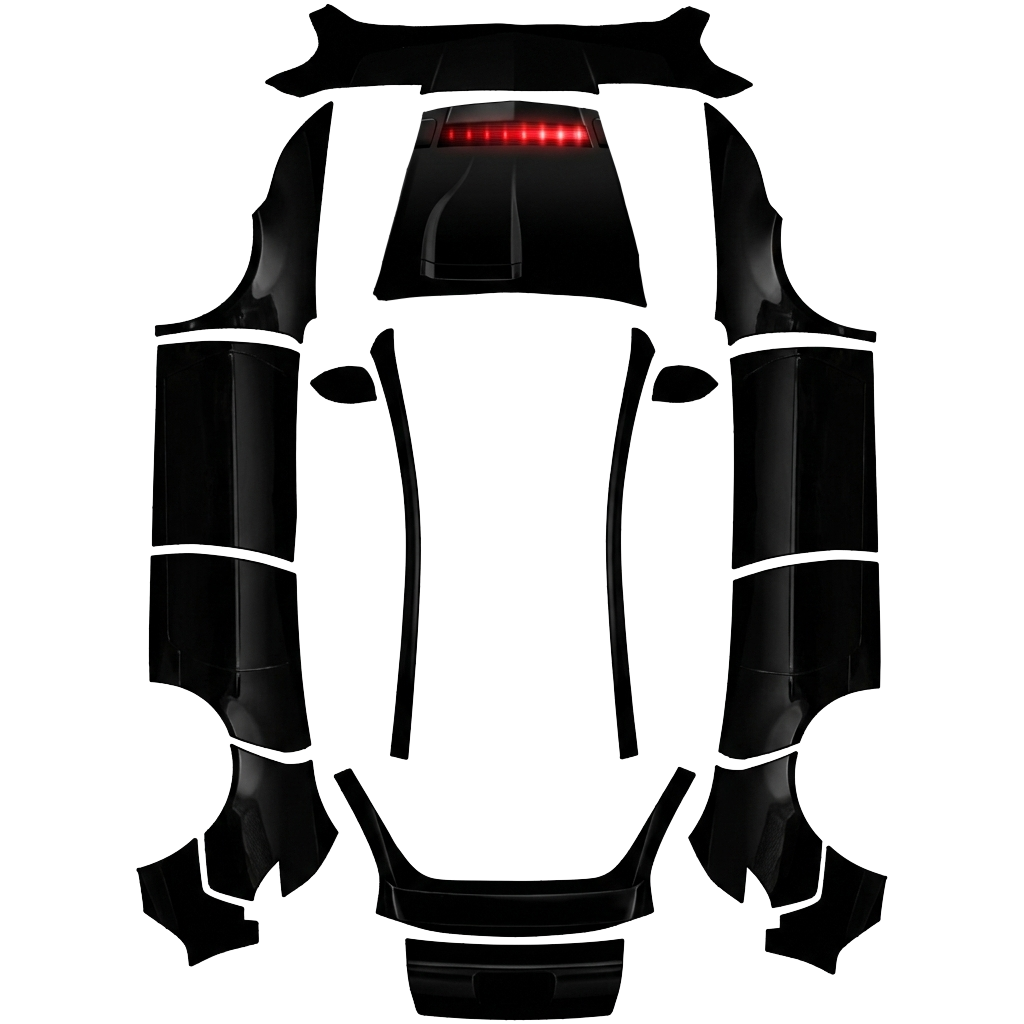 Model Y-folieringsdesign - flat wrap PNG for Model Y (2025+ Standard) Paint Shop