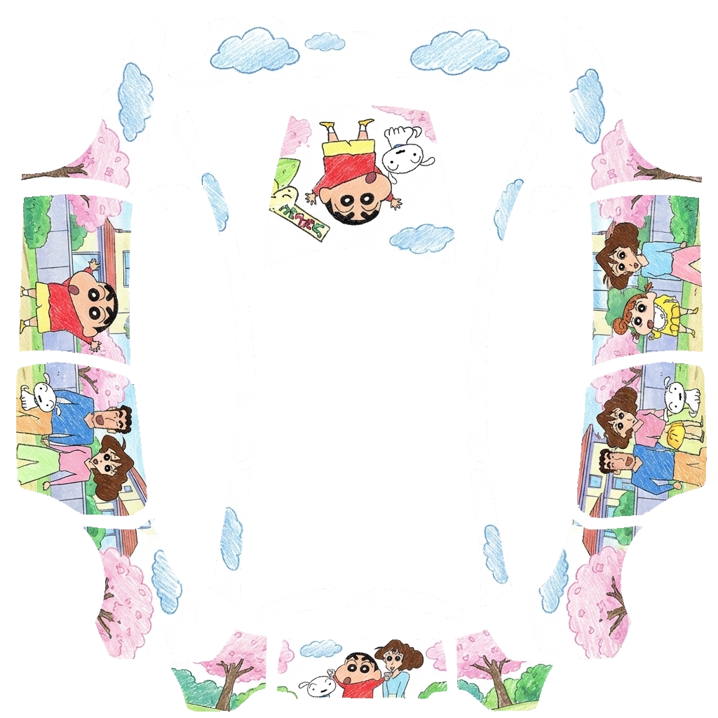 Diseño de vinilo para Model Y - flat wrap PNG for Model Y L Paint Shop