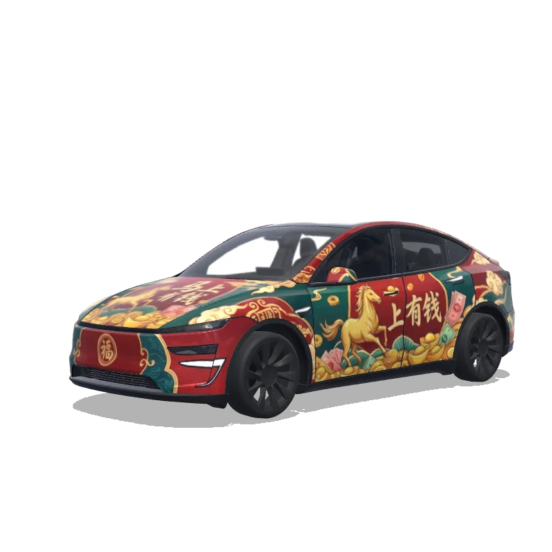 Tesla Model Y (2025+ Premium) custom wrap design