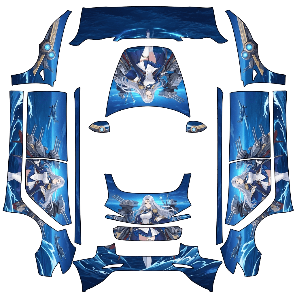 Model 3 Wrap Design - flat wrap PNG for Model 3 (2024+ Standard/Premium) Paint Shop