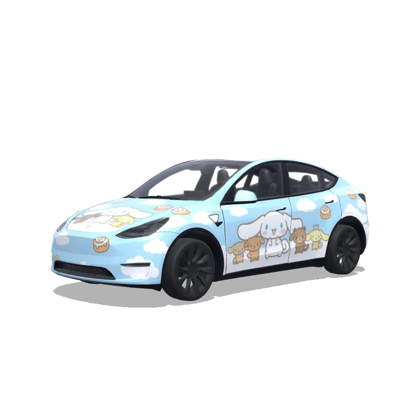 Tesla Model Y tilpasset wrap-design
