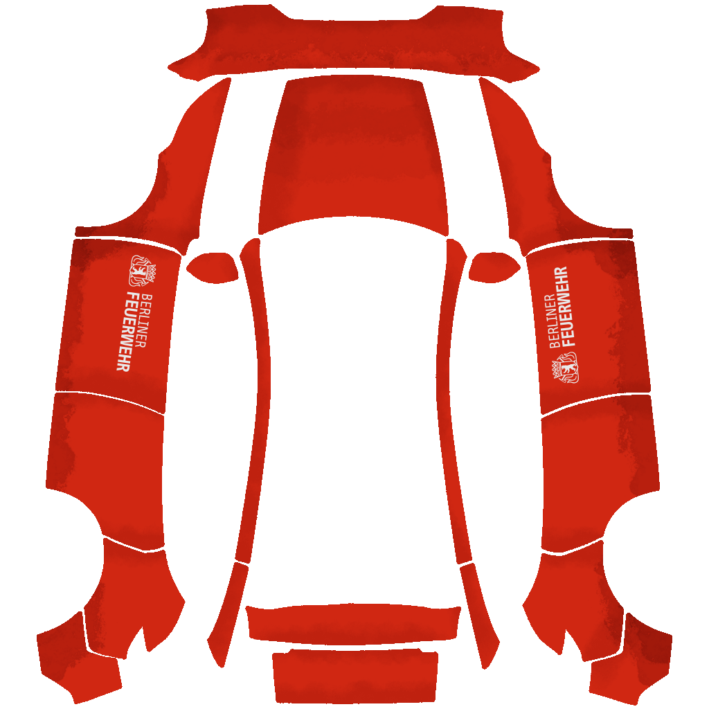 Berlin Firebrigade - flat wrap PNG for Model Y (2025+ Premium) Paint Shop