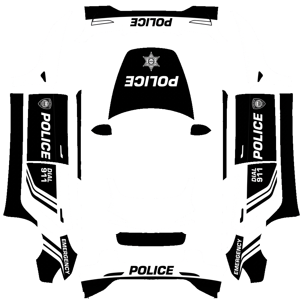 Model 3 Folierungsdesign - flat wrap PNG for Model 3 (2024+ Performance) Paint Shop