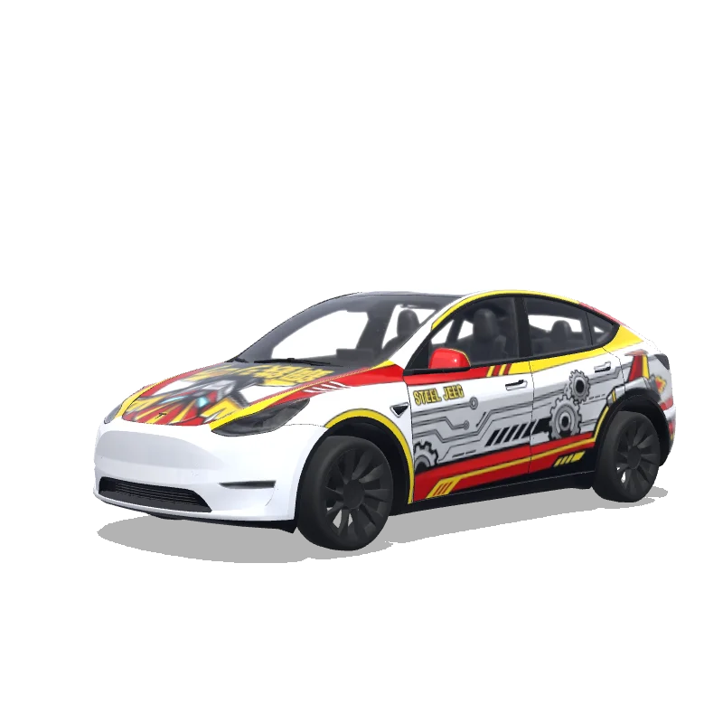Tesla Model Y custom wrap design