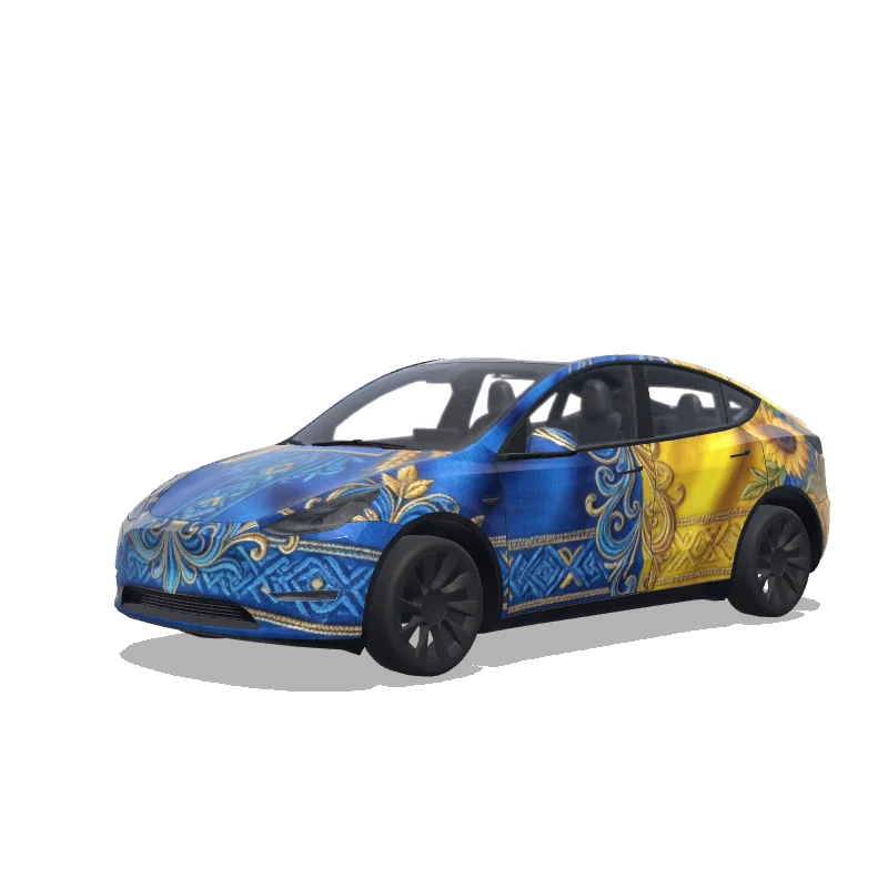 Tesla Model Y custom wrap design