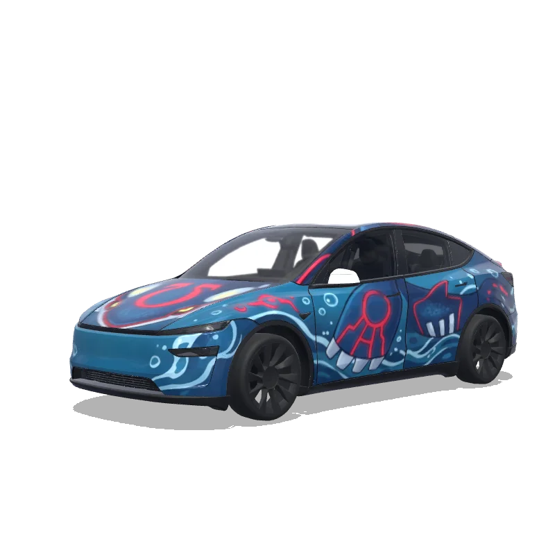 Tesla Model Y (2025+ Premium) custom wrap design