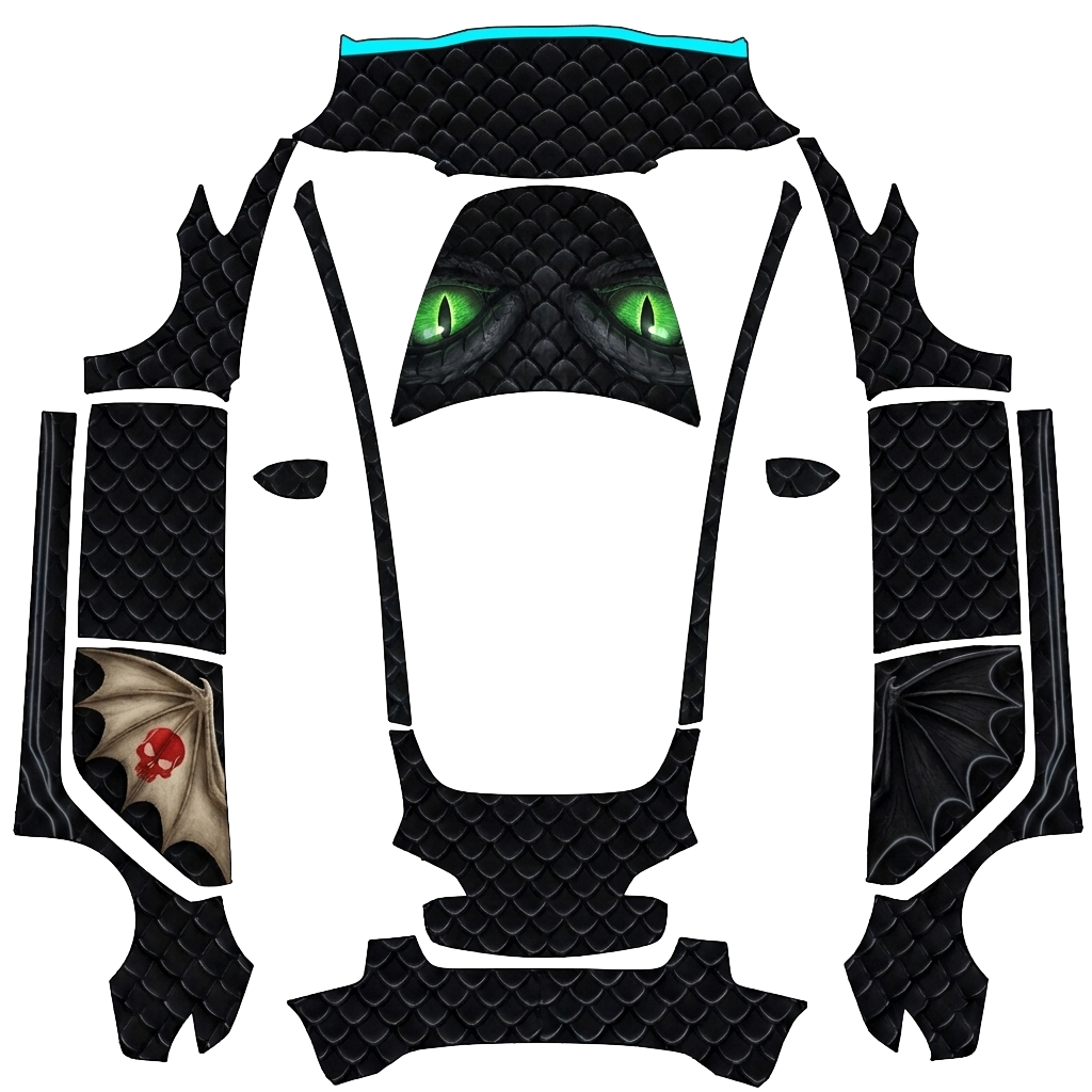 Model 3-folieringsdesign - flat wrap PNG for Model 3 Paint Shop
