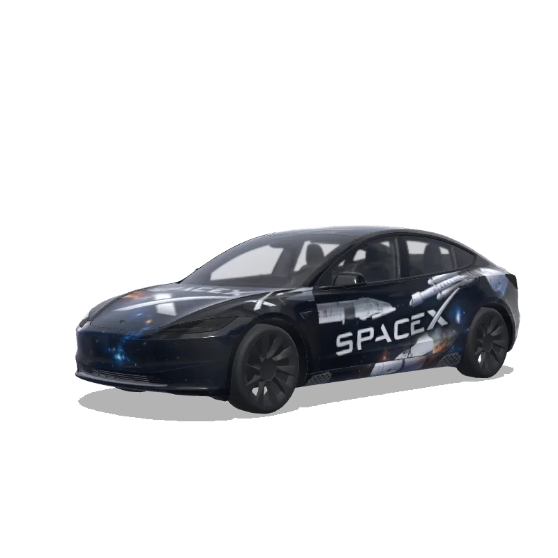 Tesla Model 3 (2024+ Standard/Premium) custom wrap design
