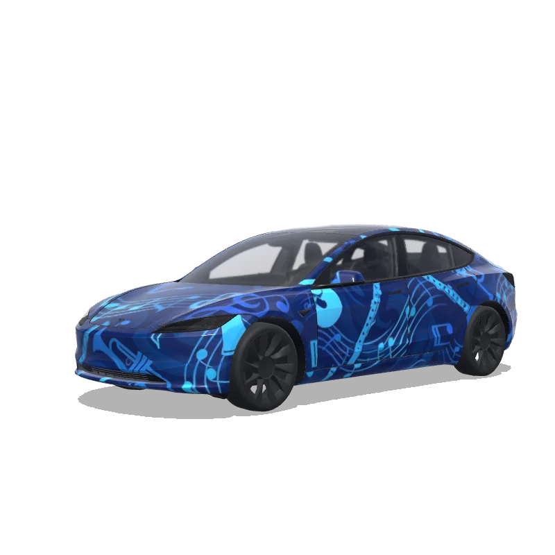 Tesla Model 3 (2024+ Standard/Premium) custom wrap design