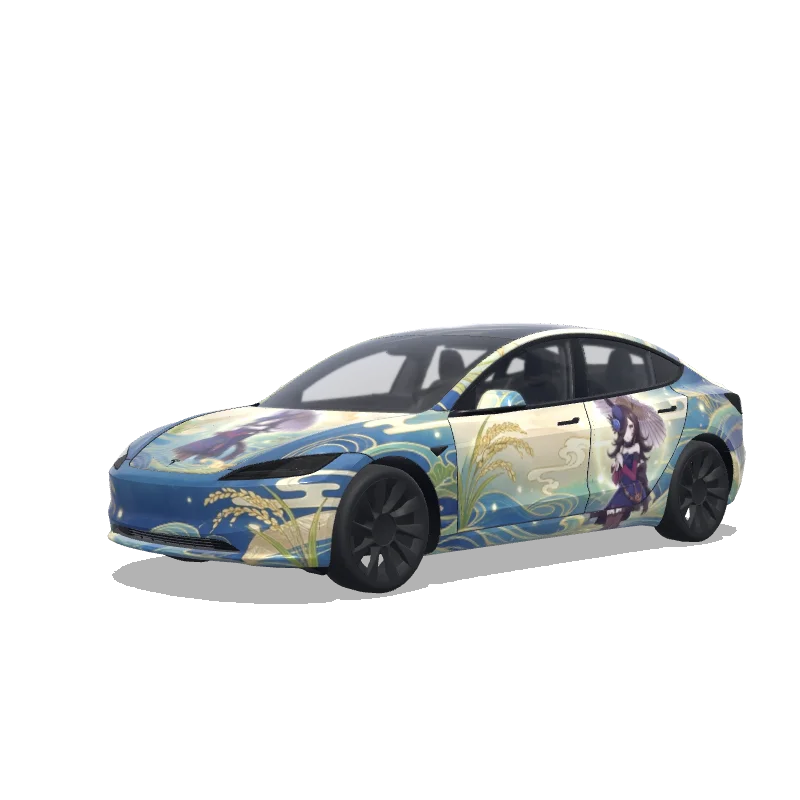 Tesla Model 3 (2024+ Standard/Premium) custom wrap design
