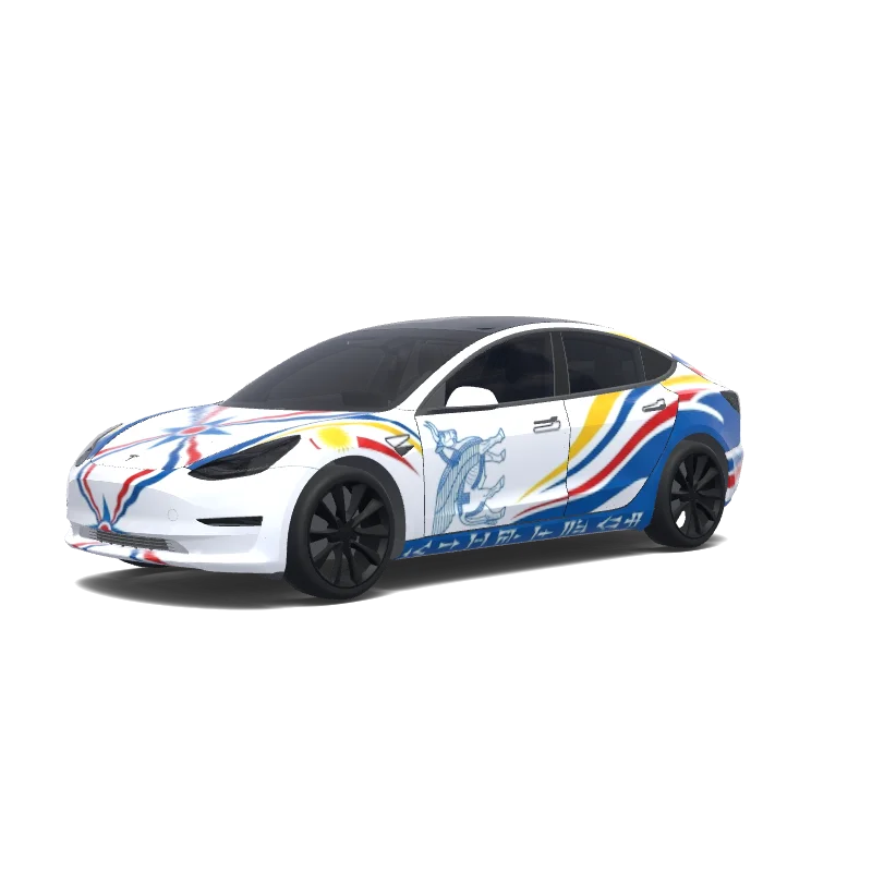 Tesla Model 3 custom wrap design