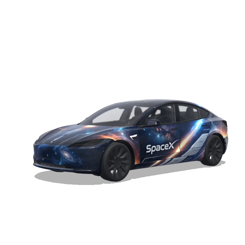 Tesla Model 3 (2024+ Standard/Premium) custom wrap design