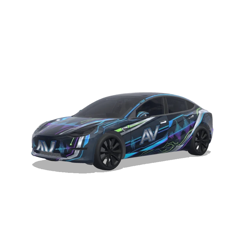 Tesla Model 3 custom wrap design