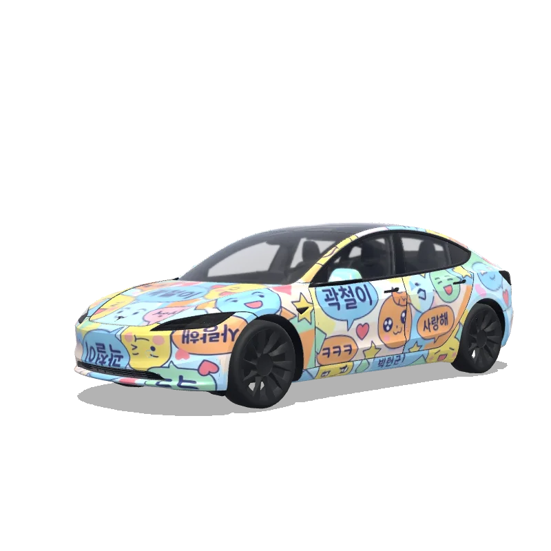 Tesla Model 3 (2024+ Standard/Premium) custom wrap design