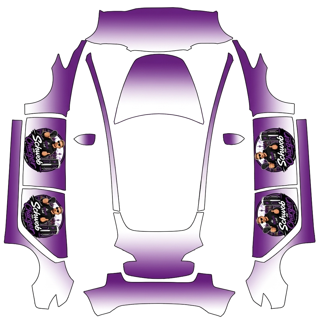 Model 3 Wrap Design - flat wrap PNG for Model 3 Paint Shop