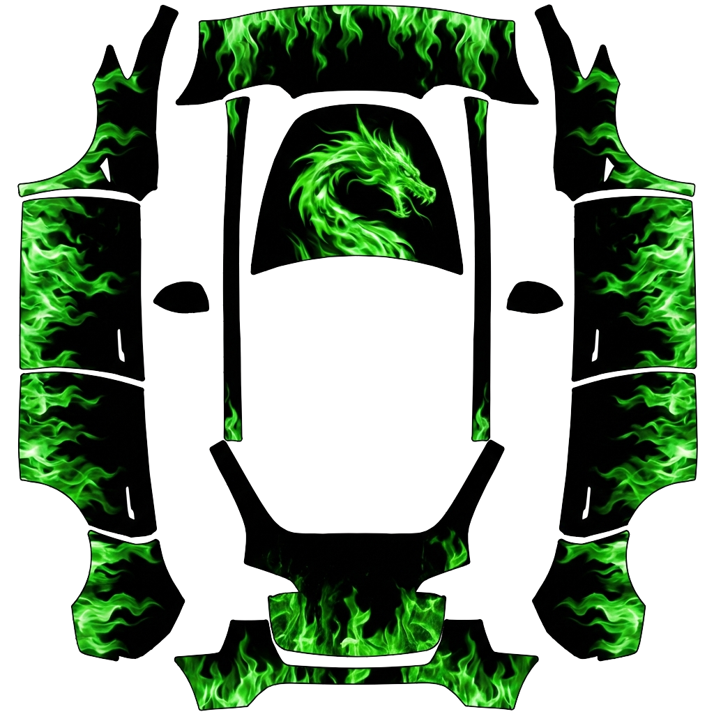 Model Y Wrap Design - flat wrap PNG for Model Y Paint Shop
