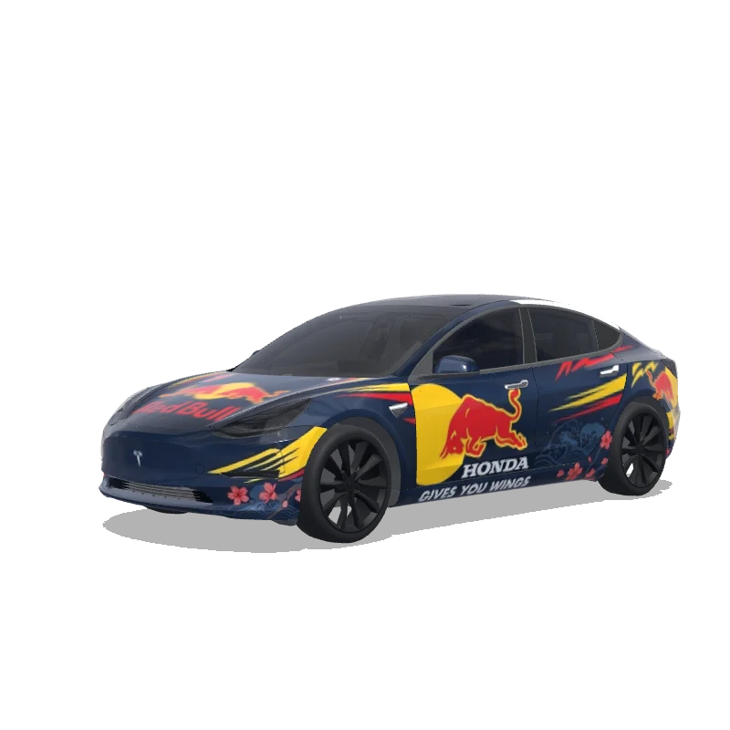 Racing Model 3 wrap, 3D Paint Shop preview