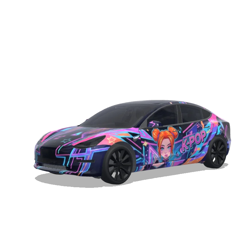 Tesla Model 3 custom wrap design