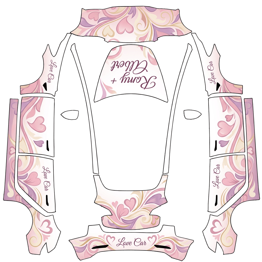 Model 3 Wrap Design - flat wrap PNG for Model 3 Paint Shop