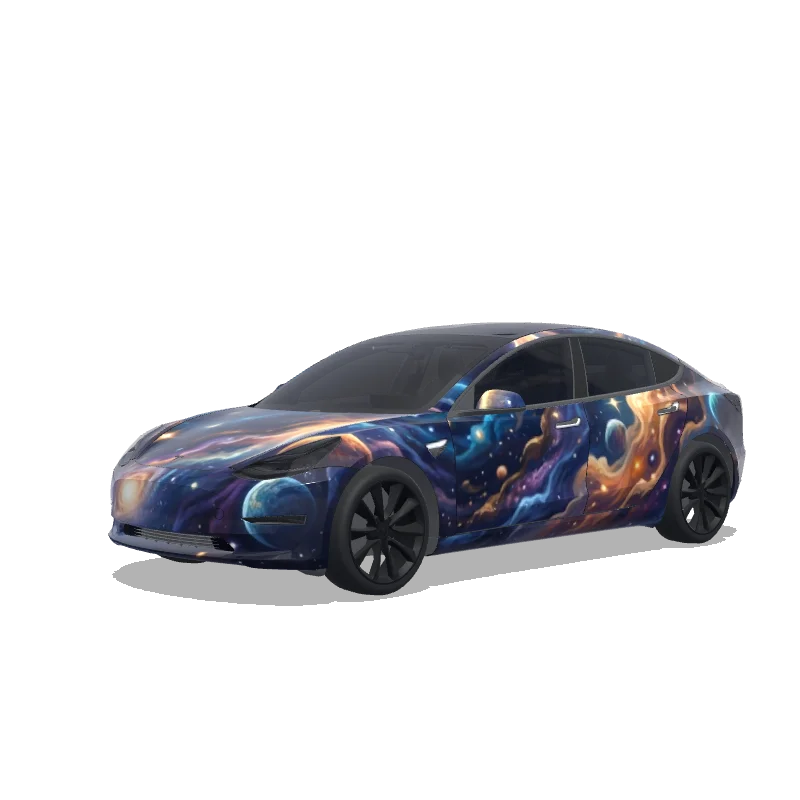 Tesla Model 3 custom wrap design
